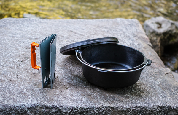 Dutch Oven Lid Stand and Cast Iron Lid Lifter for Camping Hiking Travel