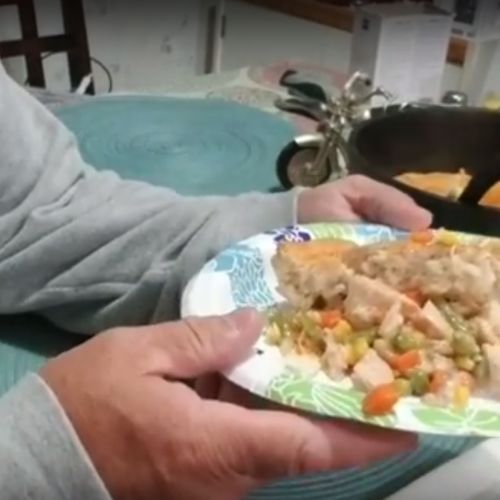 Homemade chicken pot pie