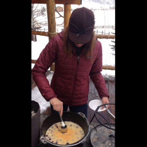 Bourbon Infused Blackberry Cobbler using CampMaid 5 Piece Combo by Sara J!