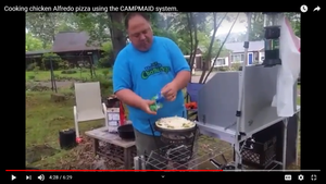 Chicken Alfredo Pizza CampMaid Dutch Oven