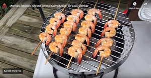 Hot Mama's Smoked Shrimp on CampMaid Flip Grill