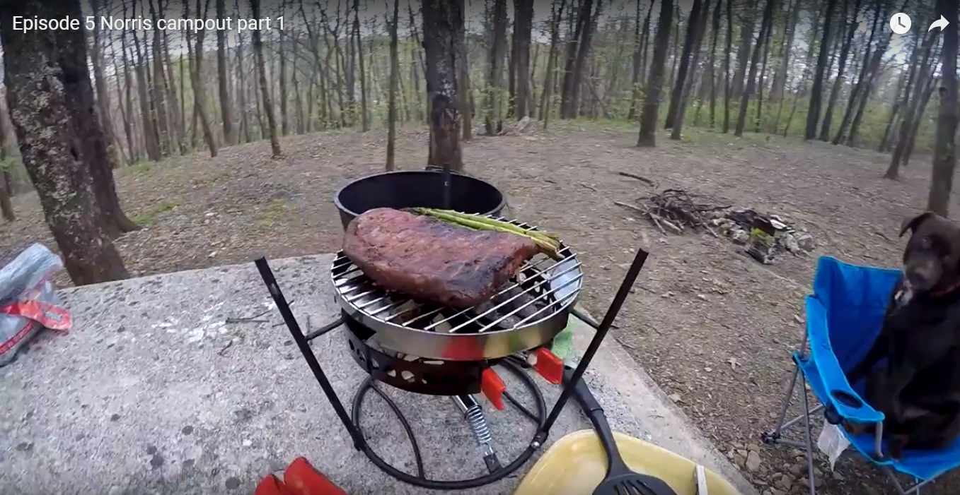 Smoked Ribs & Asparagus by The Traveling Hound