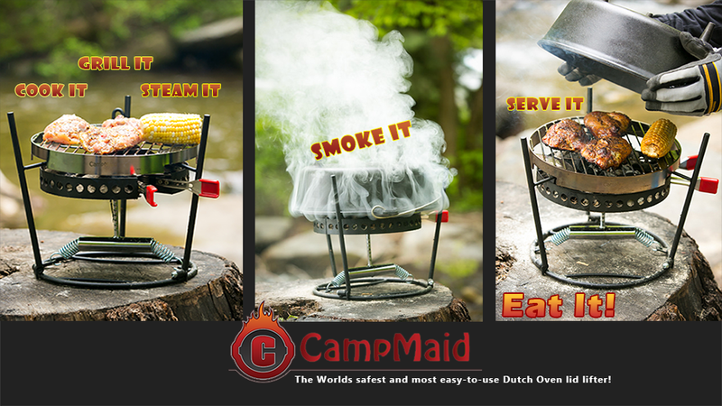 Campmaid Grill and Smoker (3 Piece) with Carry Bag