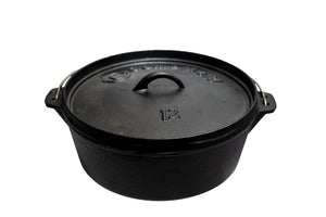 8-Piece Dutch Oven Set With 12" Dutch Oven Without Legs & All Tools