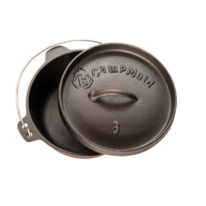 CampMaid 12 Pre-Seasoned 7 Quart Dutch Oven Without Legs