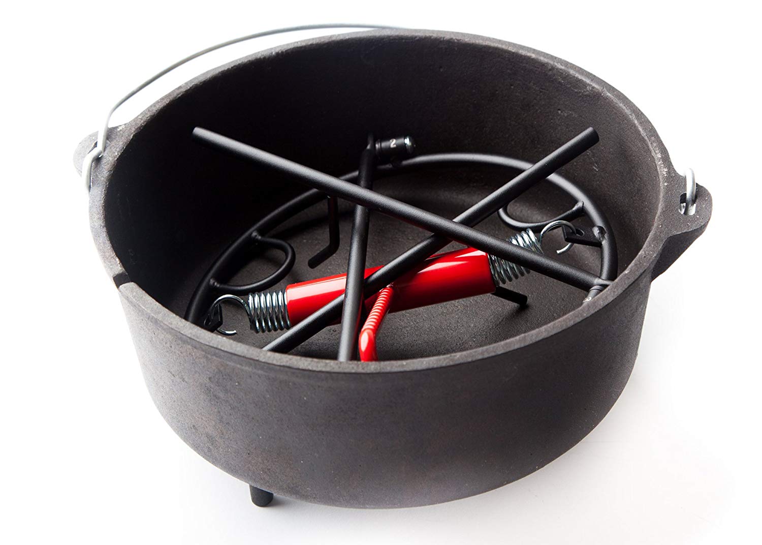 CampMaid Dutch Oven Kickstand & Lid Lifter - Durable Dutch Oven Lid Lifter  - Lightweight & Portable Camp Cooking Accessories - Unique Camp Kitchen