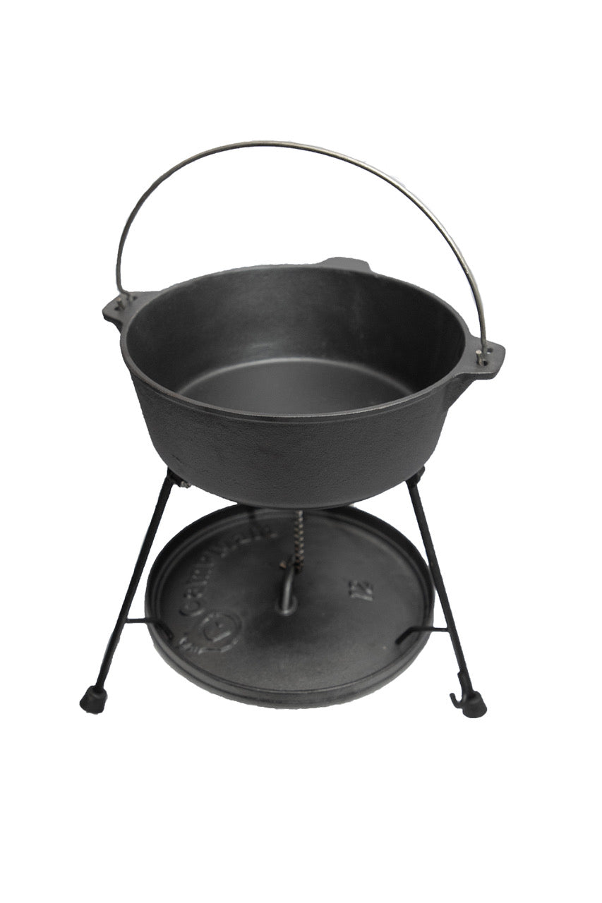 CampMaid 12 Pre-Seasoned 7 Quart Dutch Oven Without Legs