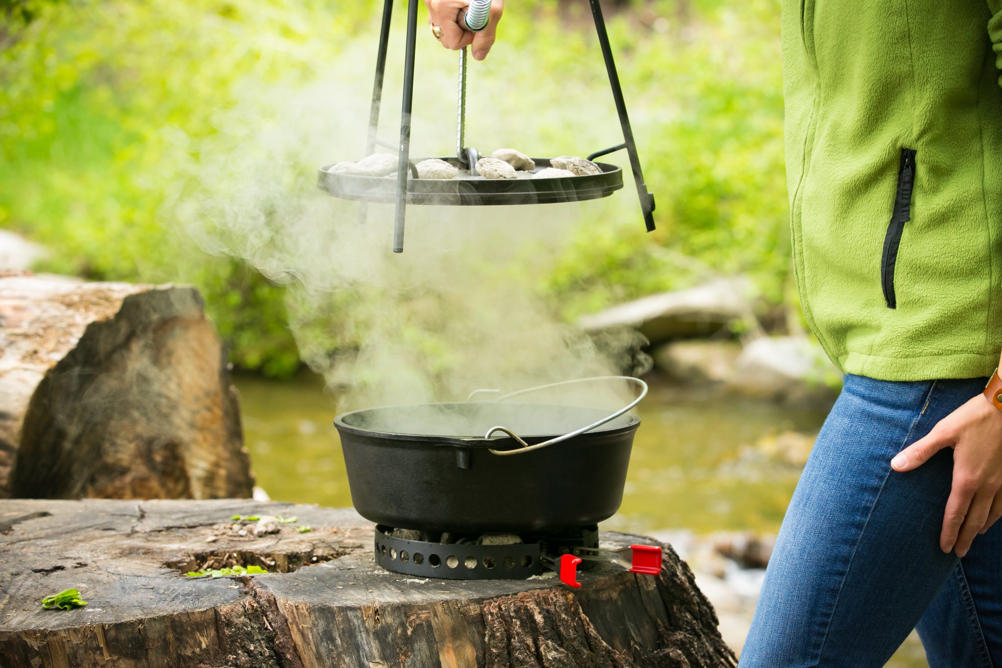 Campmaid Grill and Smoker (3 Piece) with Carry Bag